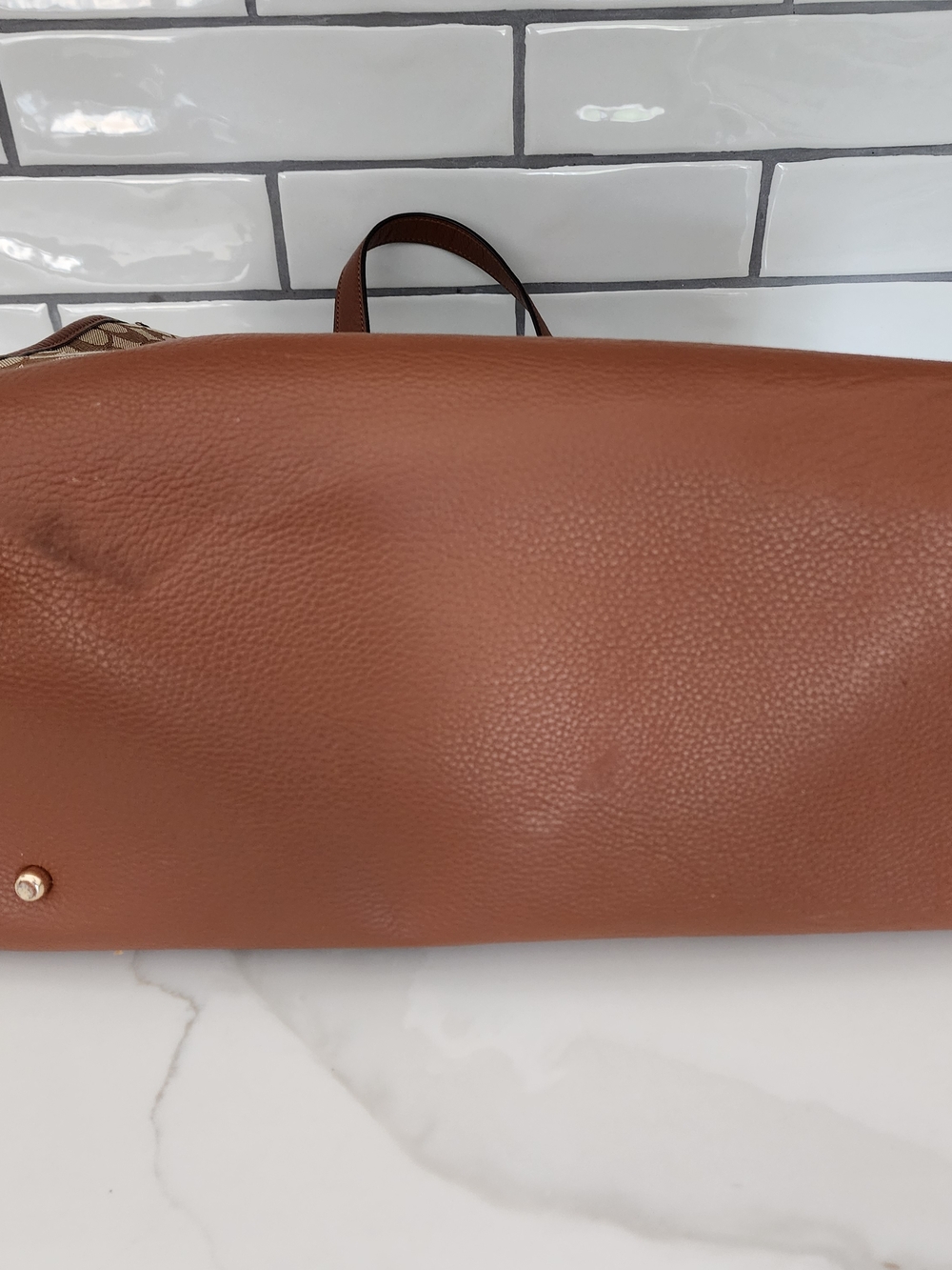 Coach Dempsey Tote 40 - Signature Jacquard Stripe & Leather Patch - Picture 7 of 16